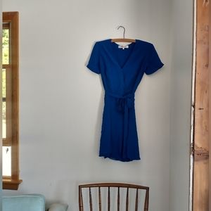 DVF blue wrap dress, size 0
